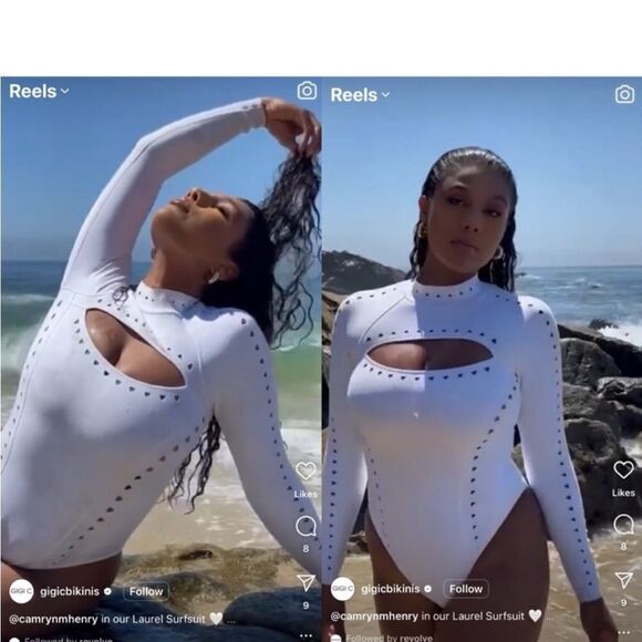 NWT Gigi C Laurel Cutout Scuba Surfsuit One Piece Swimsuit XS - Picture 10 of 12